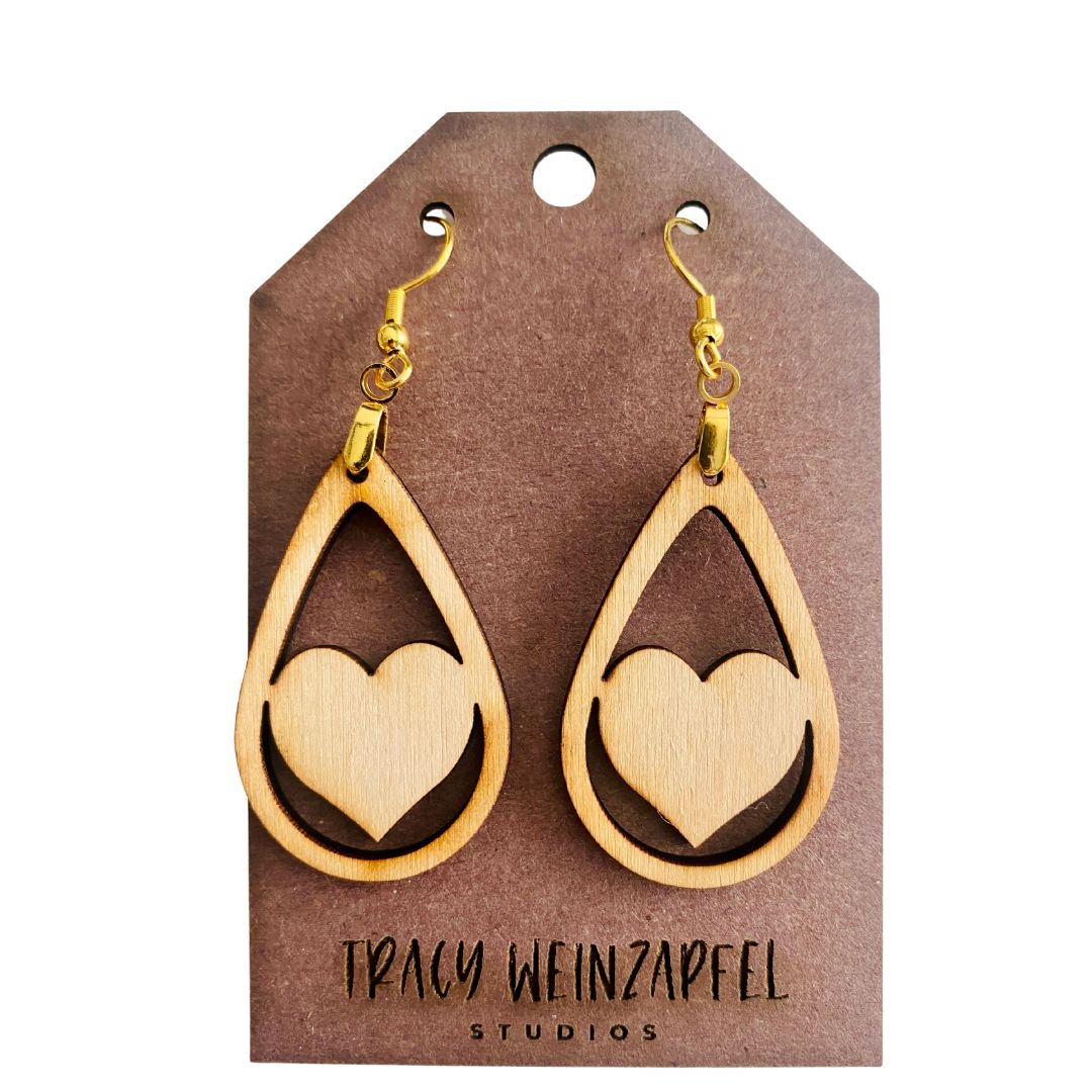 Heart Earrings Set 1 - Unfinished