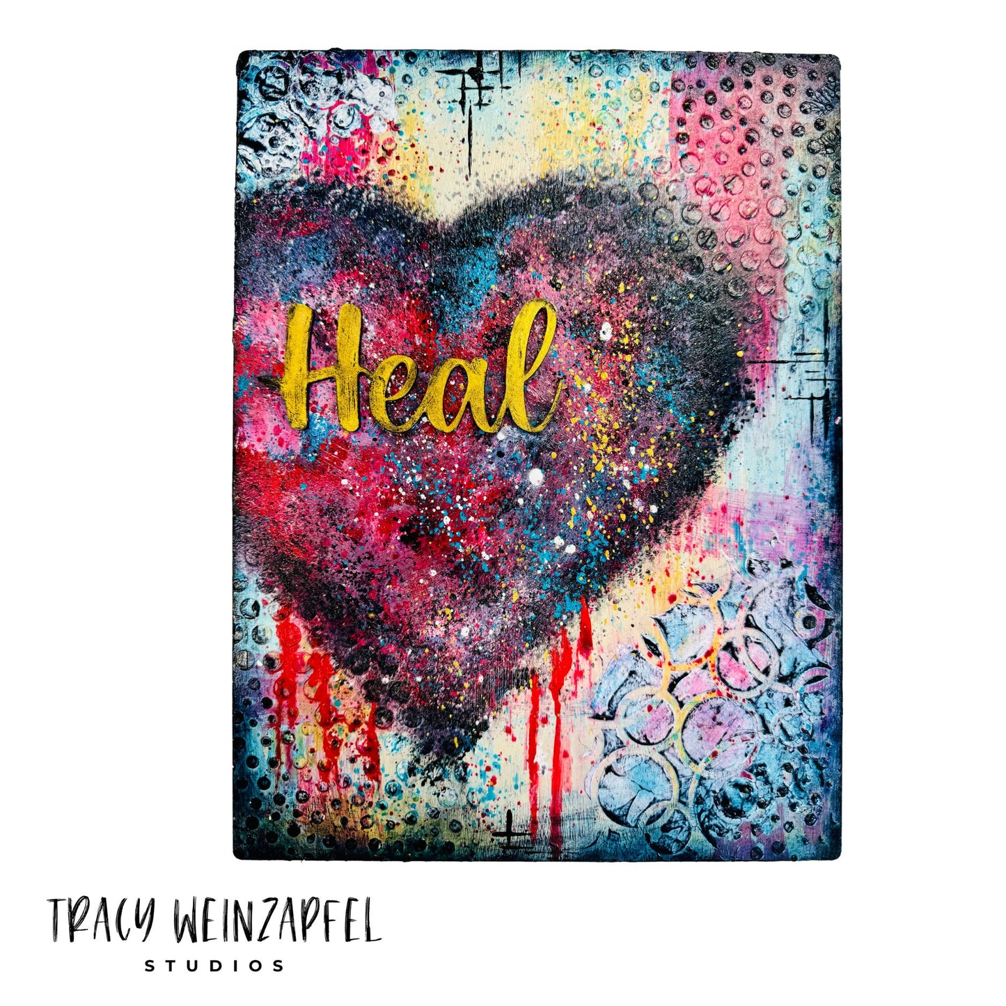 Heal - 9 X 12 MDF Mixed Media with stand