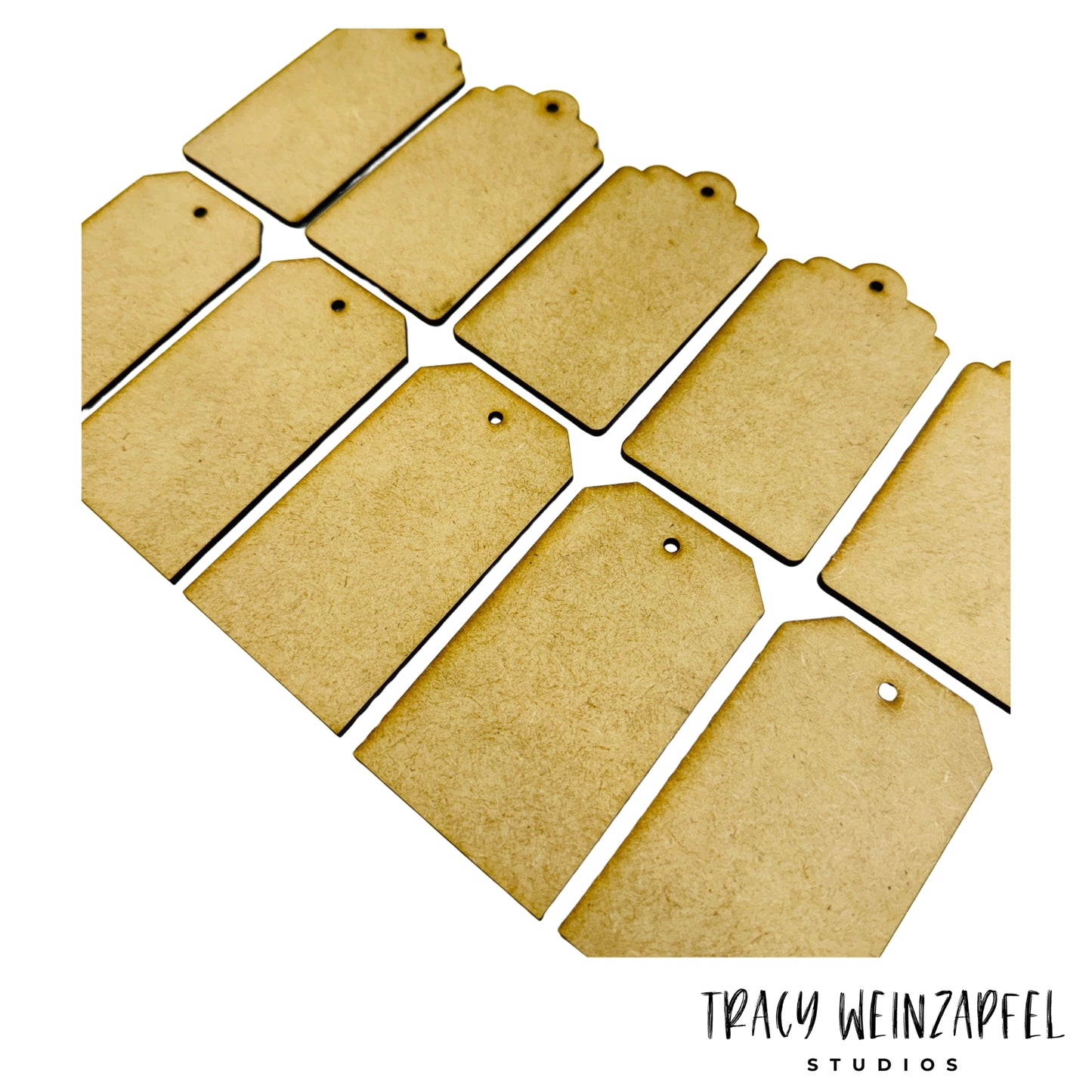 Gift Tags - 2 X 3.5 MDF 1/8" - Set of 10