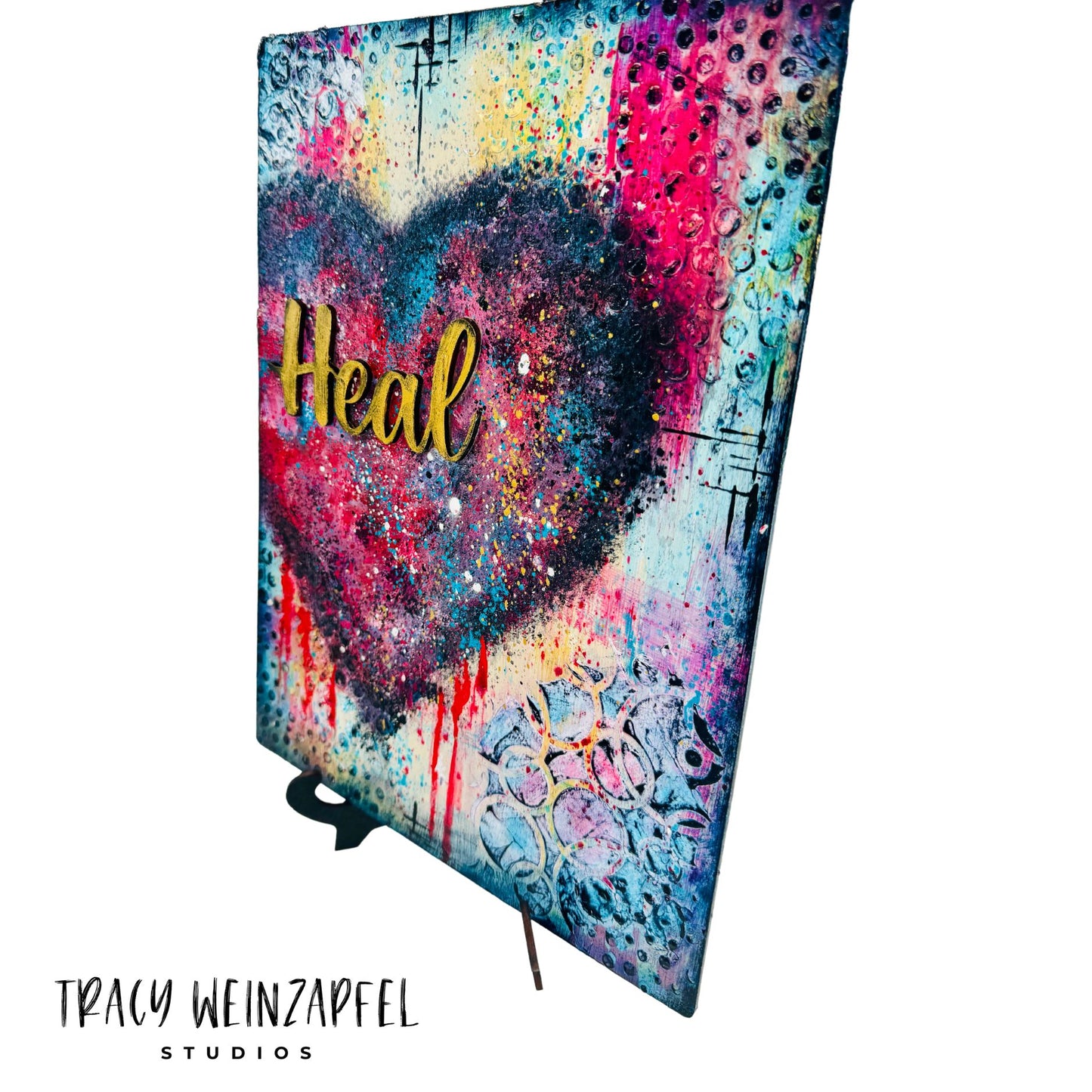 Heal - 9 X 12 MDF Mixed Media with stand