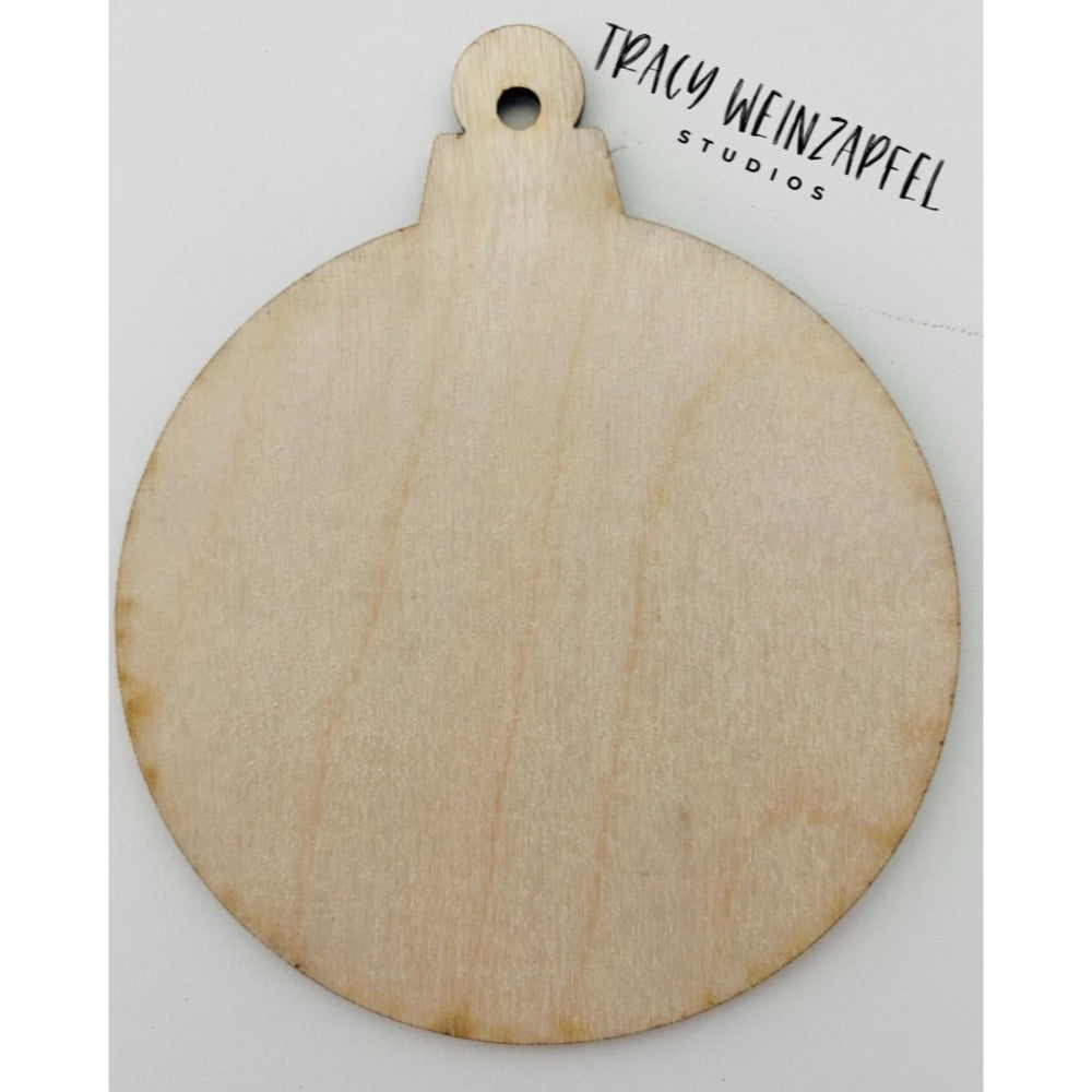 3.5" Wide 1/8" MDF Wood Ornaments - Round