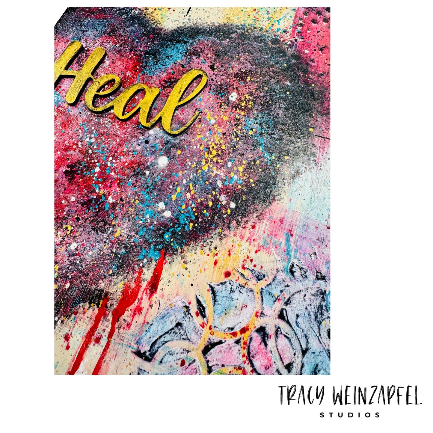 Heal - 9 X 12 MDF Mixed Media with stand
