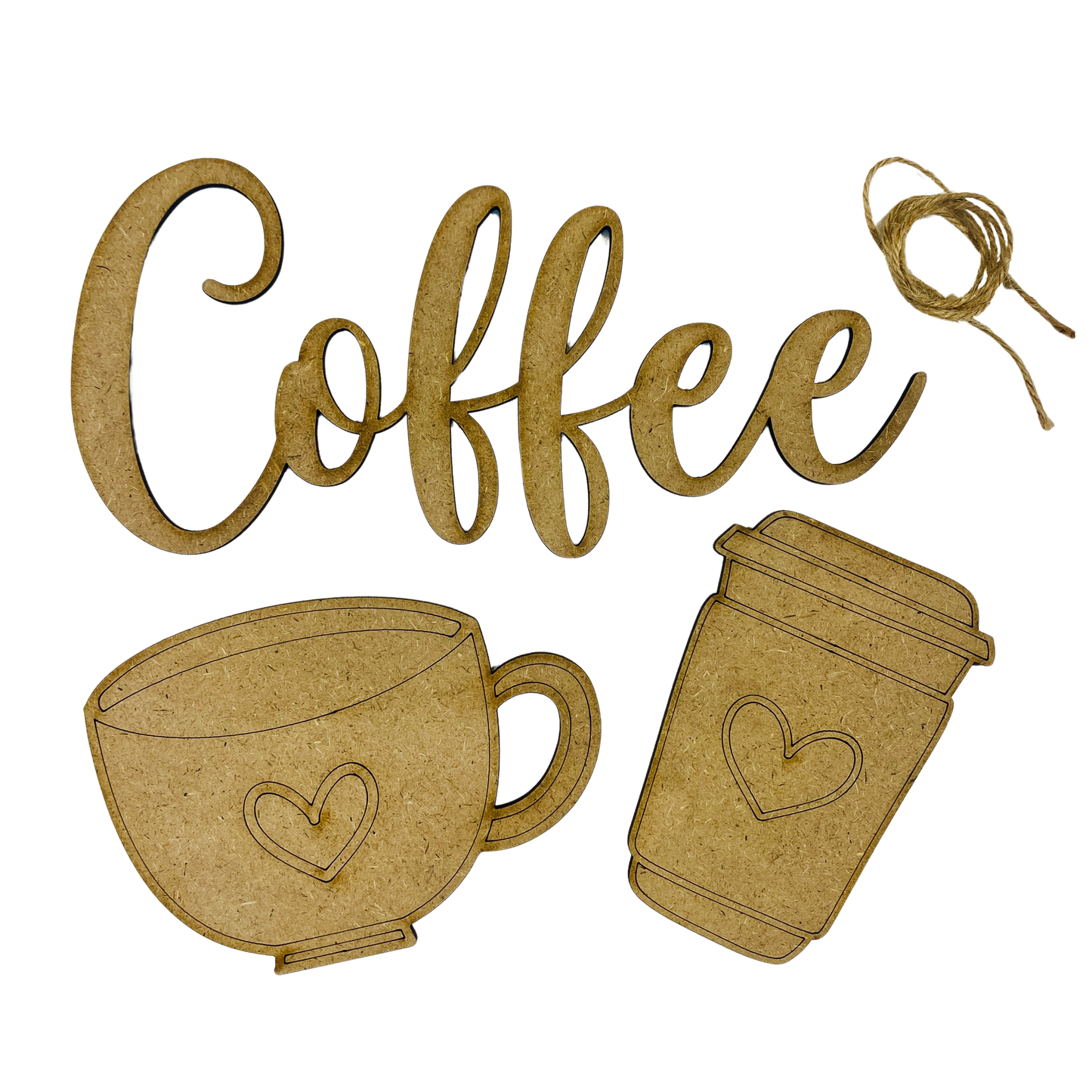 Coffee Sign/Door Hanger - Unfinished