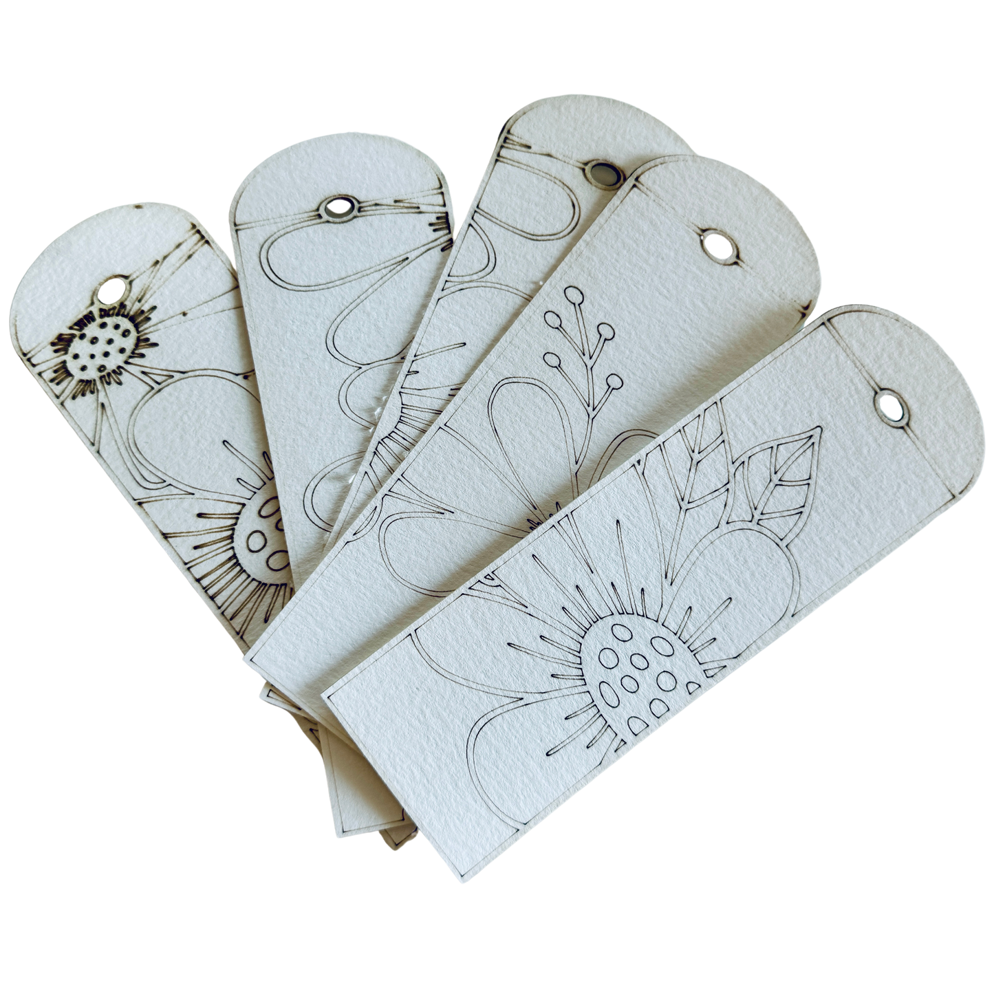 Watercolor Floral Bookmarks - Set of 5