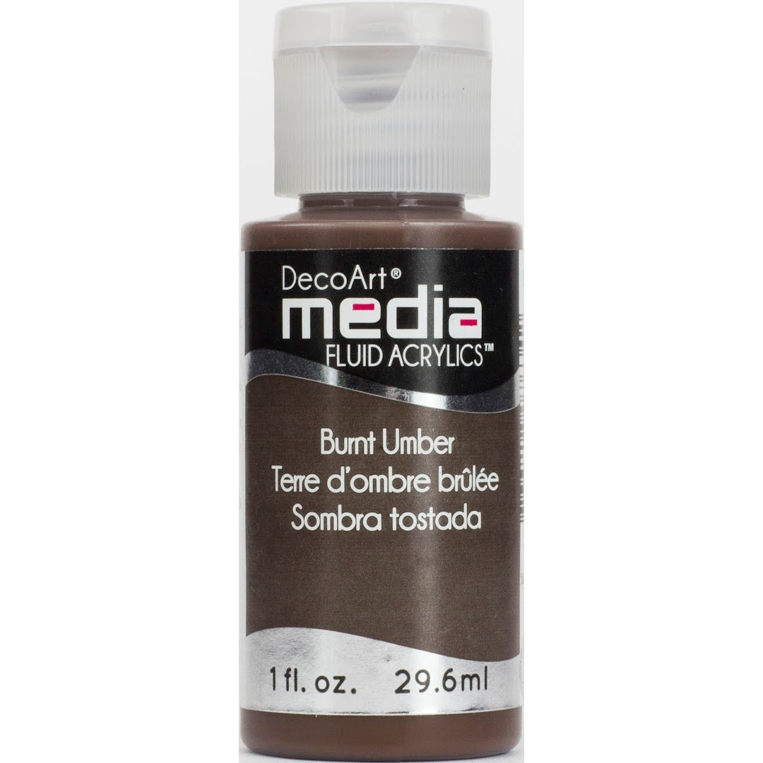 DecoArt Media Fluid Acrylics - Burnt Umber (Series 1)