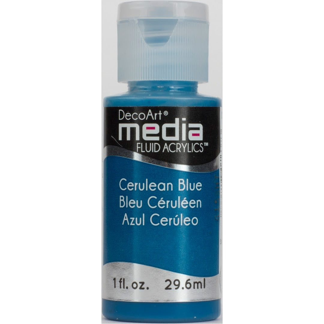 DecoArt Media Fluid Acrylics - Cerulean Blue (Series 4)