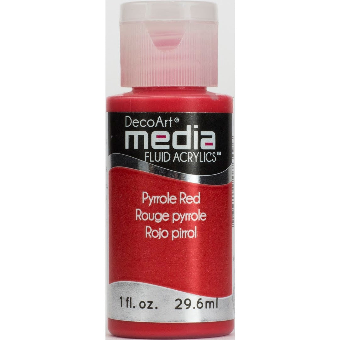 DecoArt Media Fluid Acrylics - Pyrrole Red (Series 3)