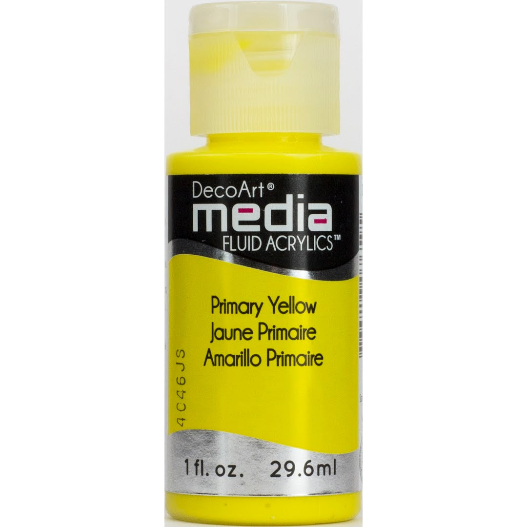 DecoArt Media Fluid Acrylics - Primary Yellow (Series 1)