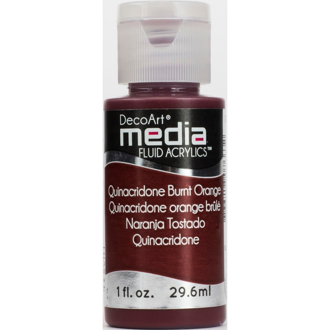 DecoArt Media Fluid Acrylics - Quinacridone Burnt Orange (Series 5)