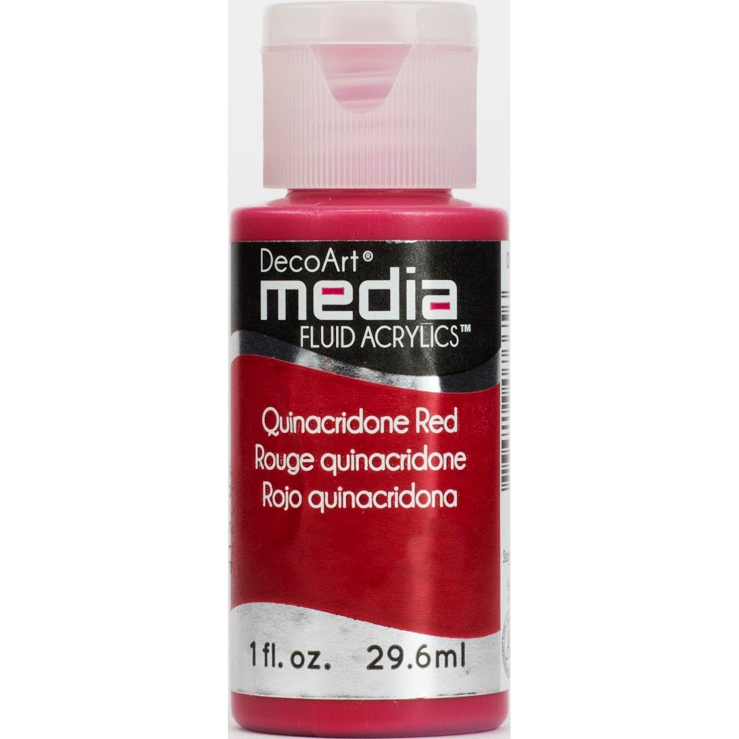 DecoArt Media Fluid Acrylics - Quinacridone Red (Series 5)