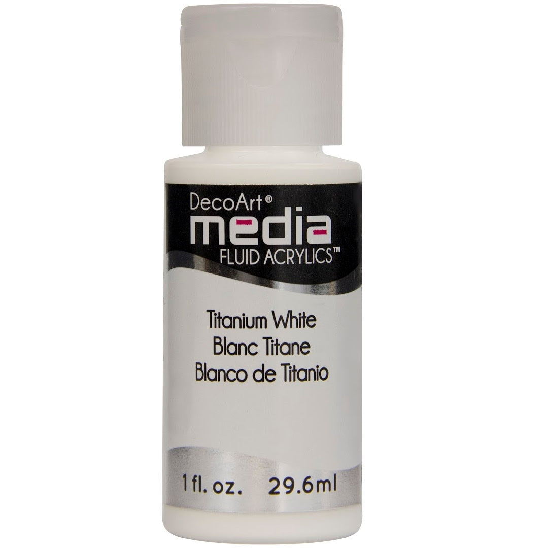 DecoArt Media Fluid Acrylics - Titanium White (Series 2)