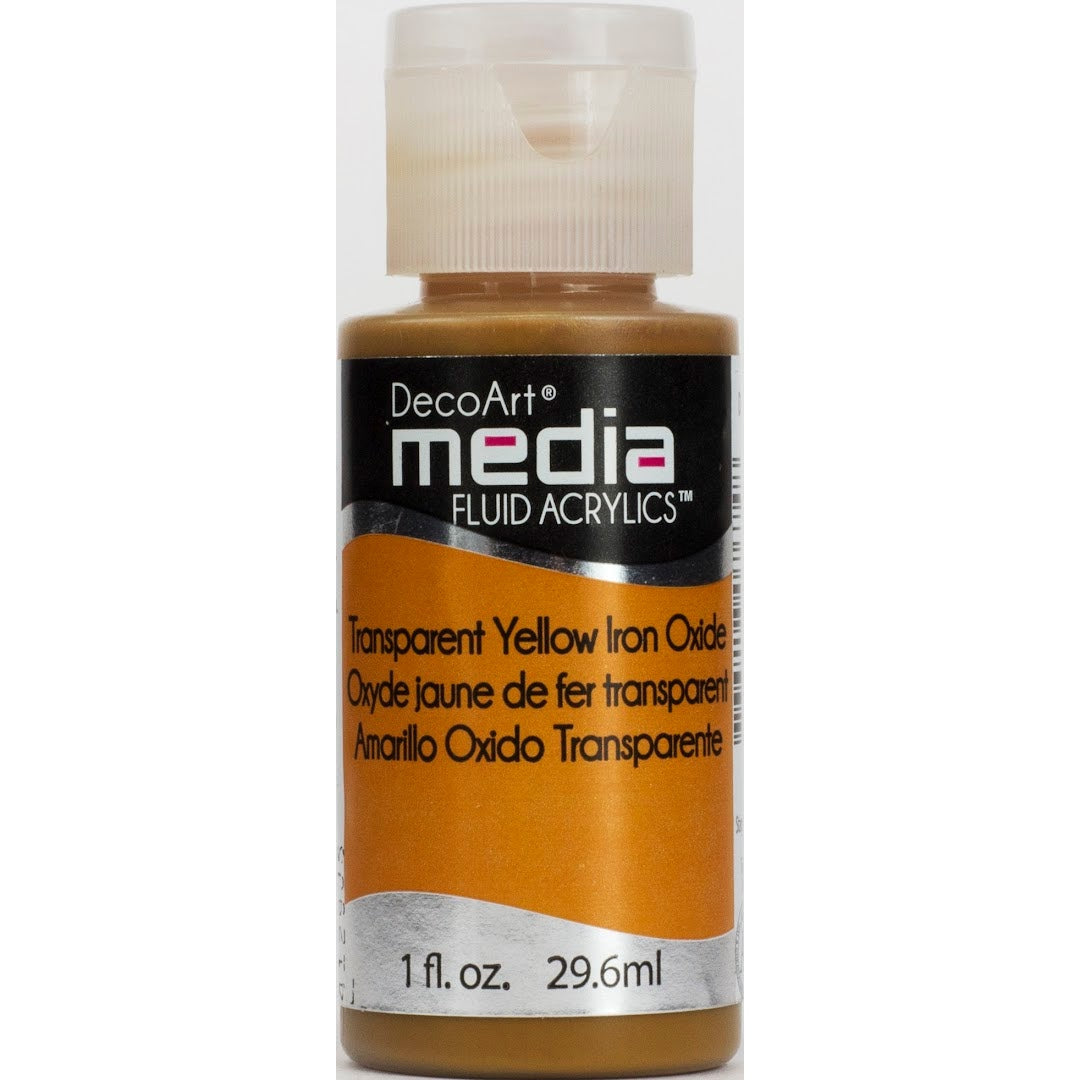 DecoArt Media Fluid Acrylics - Transparent Yellow Iron Oxide (Series 2)