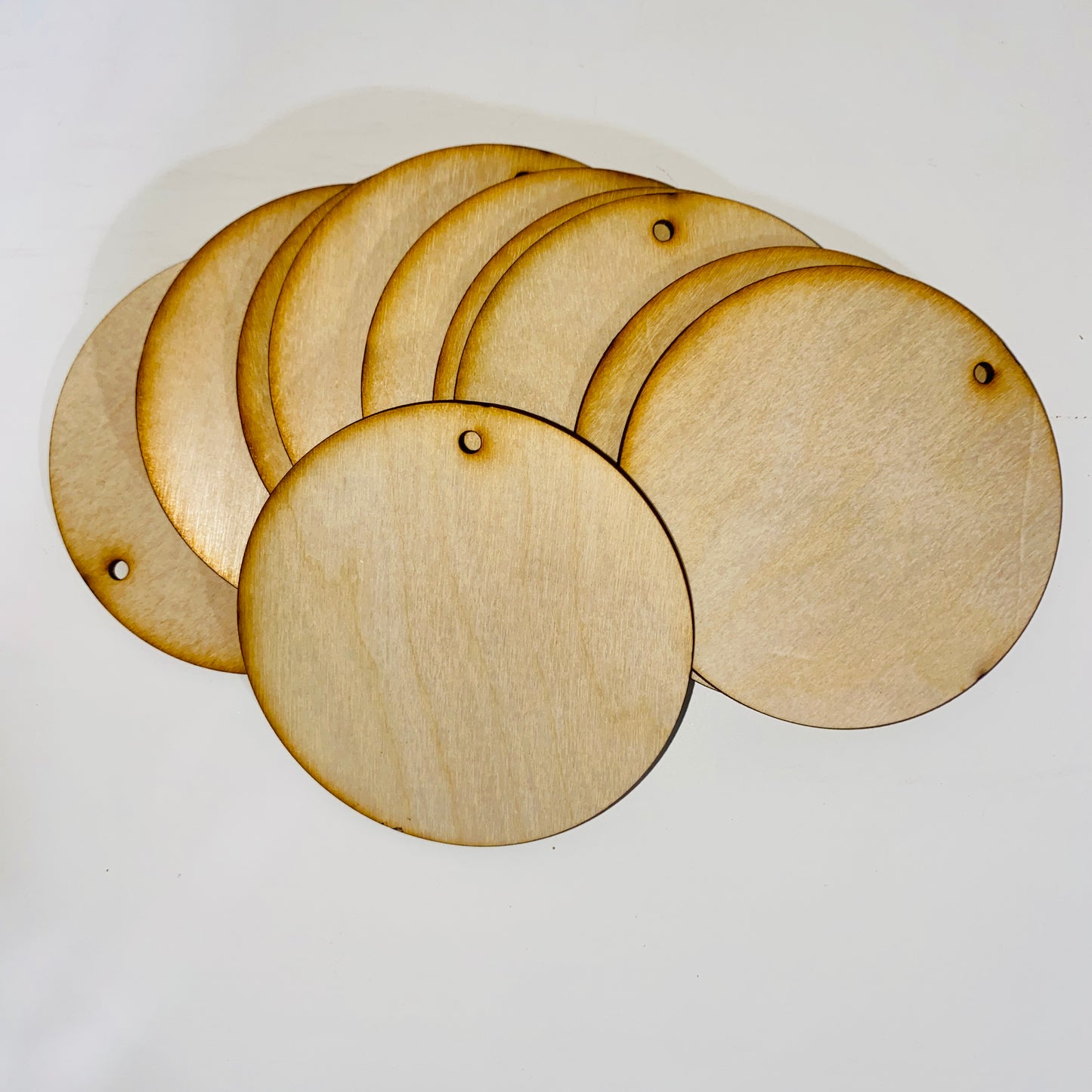 3.5" Wide 1/8" MDF Wood Ornaments - Circle - BULK 10 PACK SALE!