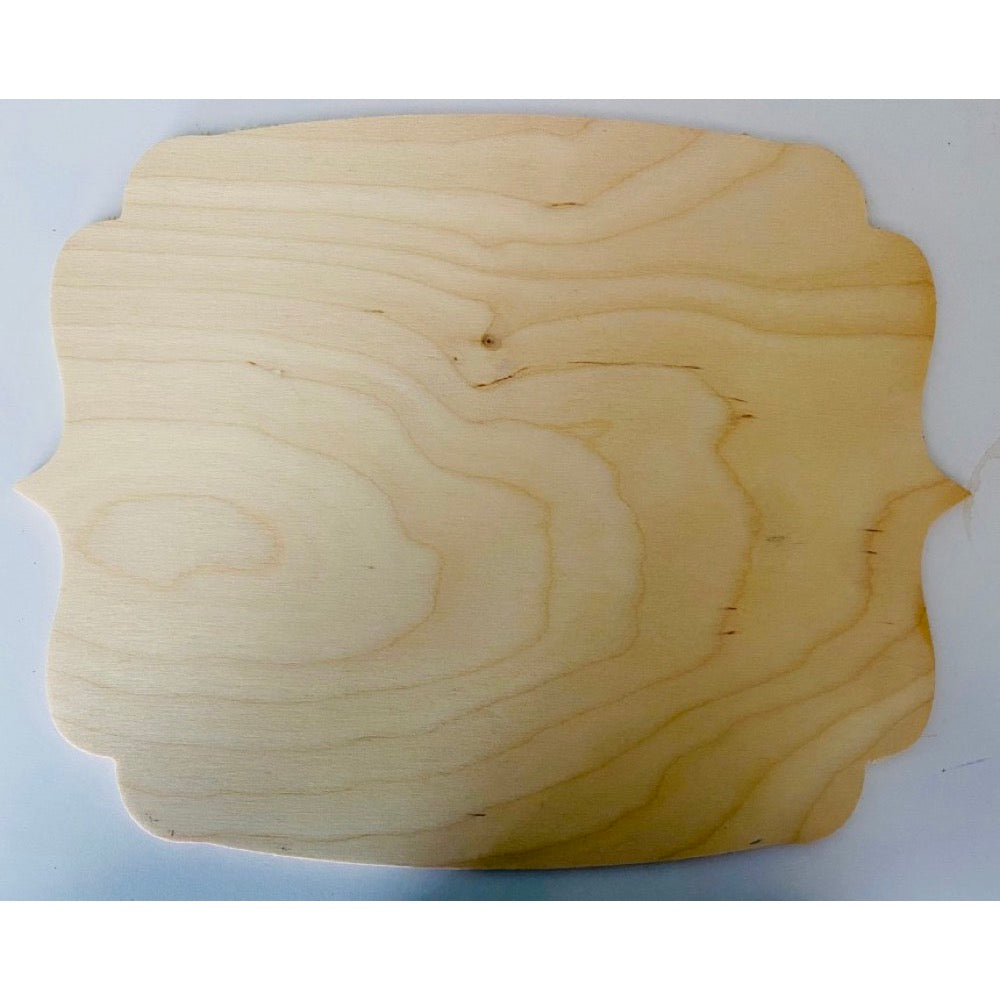 Scallop Edge 12" X 9.5" 1/4" Birch Wood