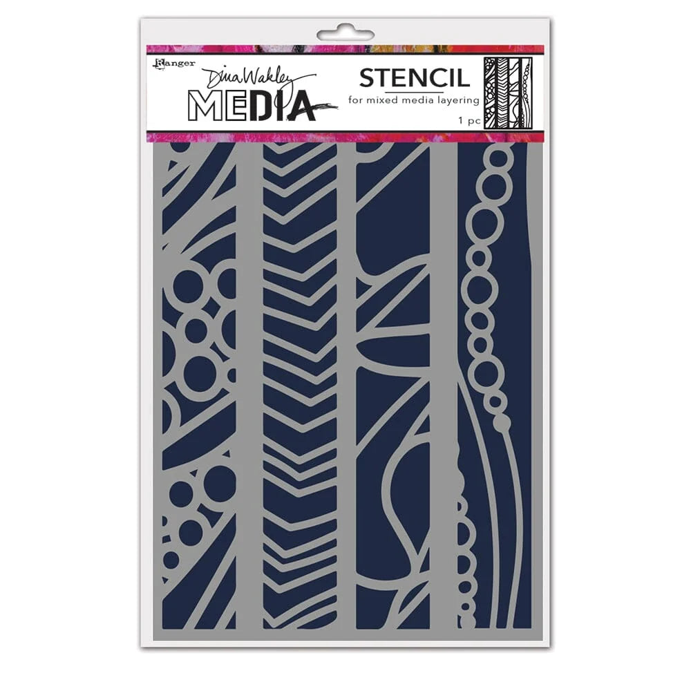 Dina Wakley Media Stencil In A Line