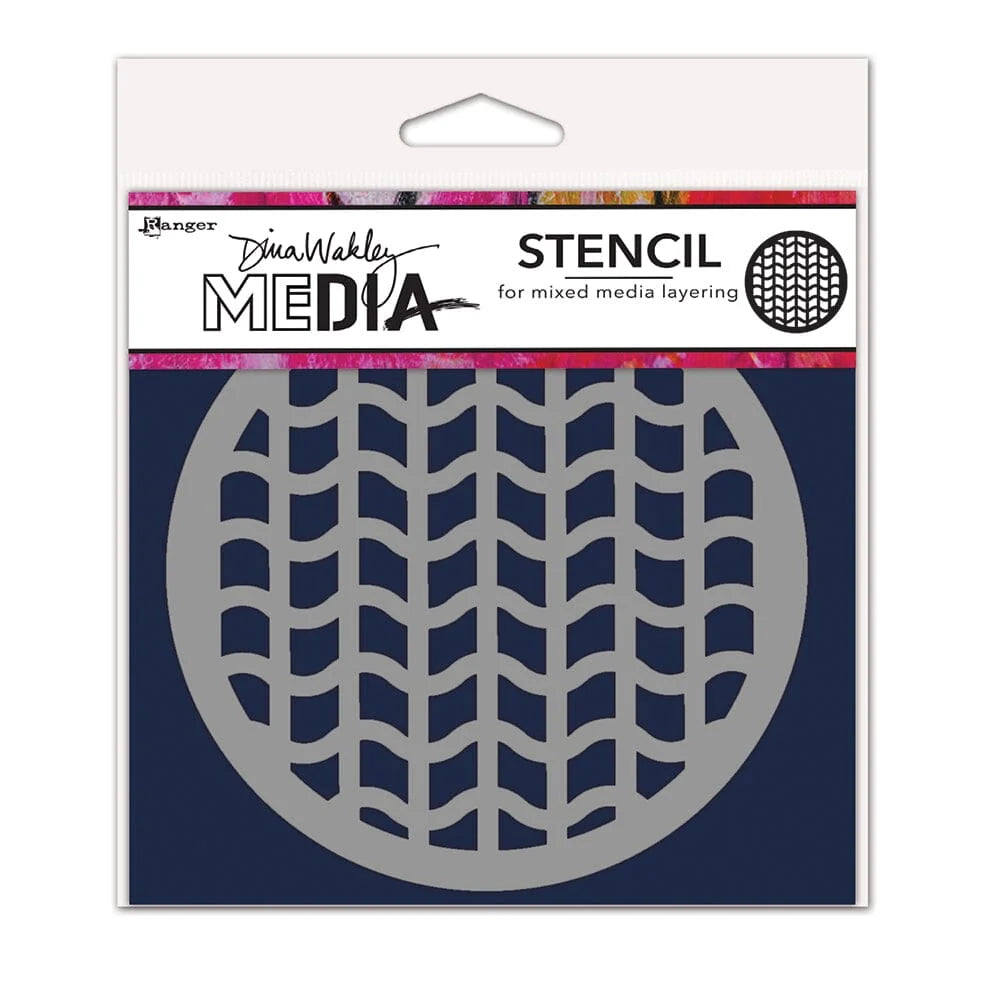 Dina Wakley Media Stencil Tire Tracks Coaster