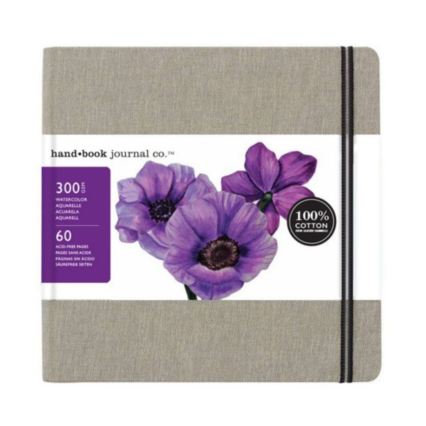 Watercolor Journal 8.25 X 8.25 Square (60 Sheets) 100% Cotton