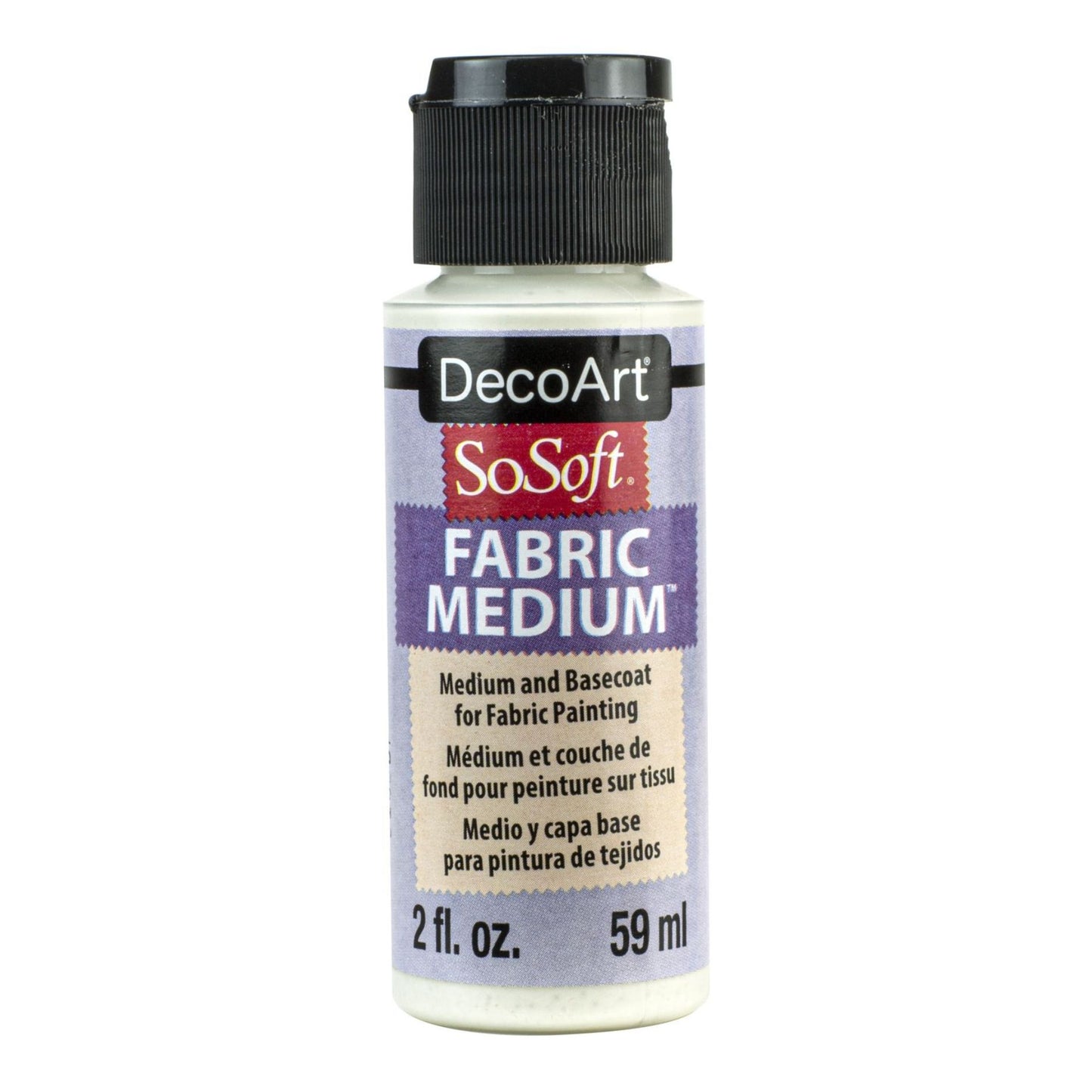 DecoArt SoSoft Fabric Acrylic Paint Medium Transparent 2oz