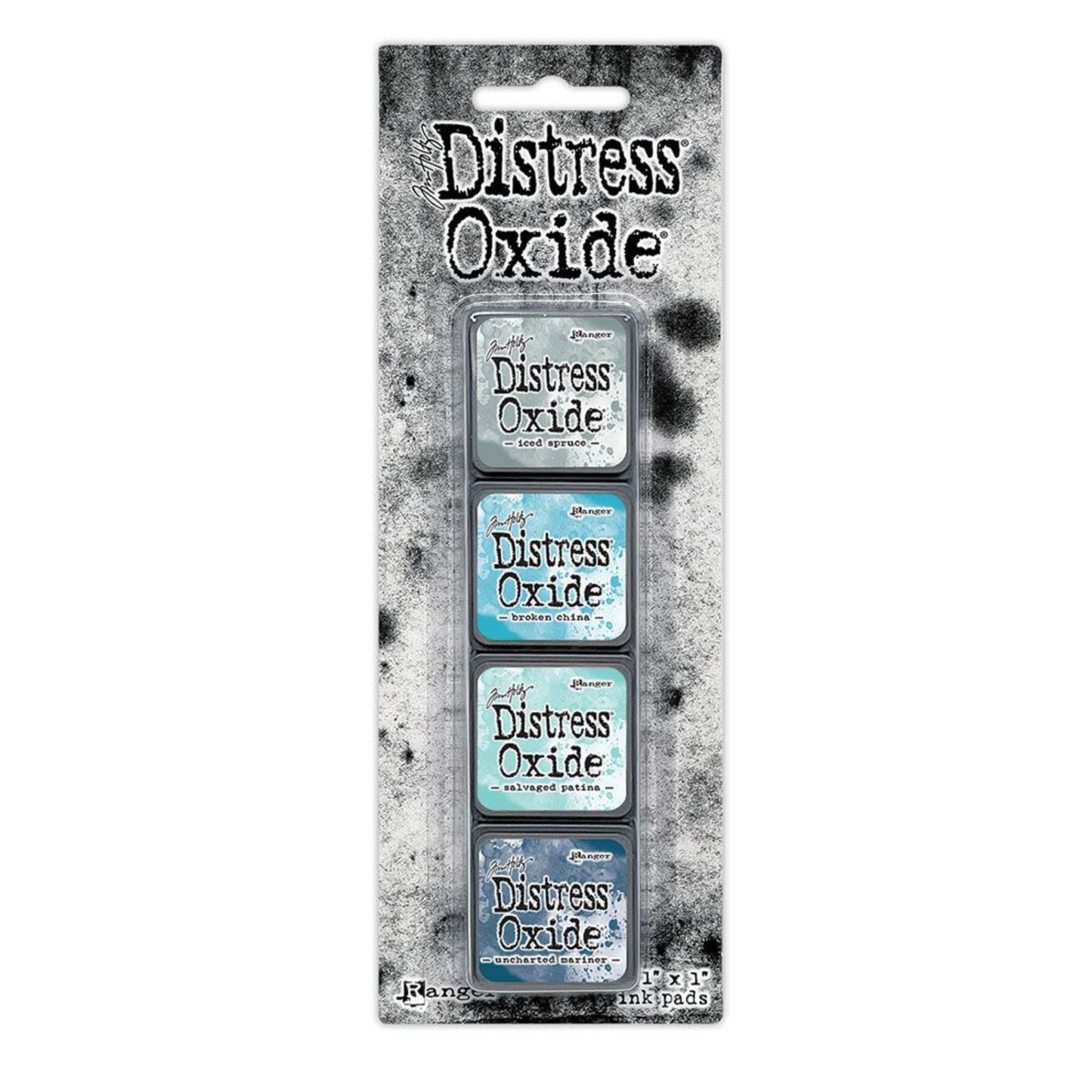 Tim Holtz Distress Mini Oxide Ink Pad 4/pkg Kit #16 - Blues
