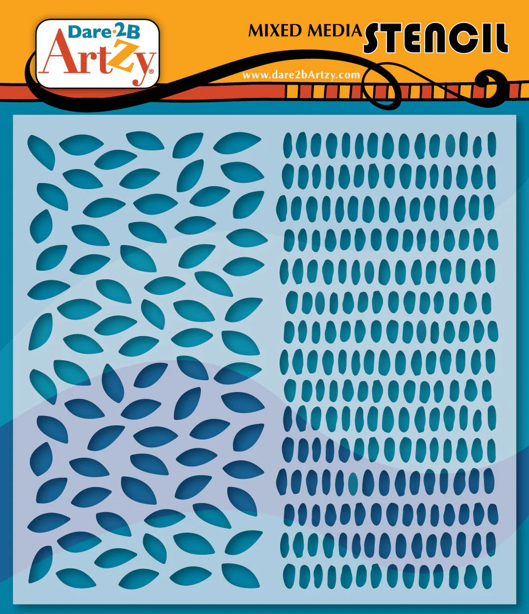 Dare 2b Artzy - Leaf & Grunge Dots Stencil