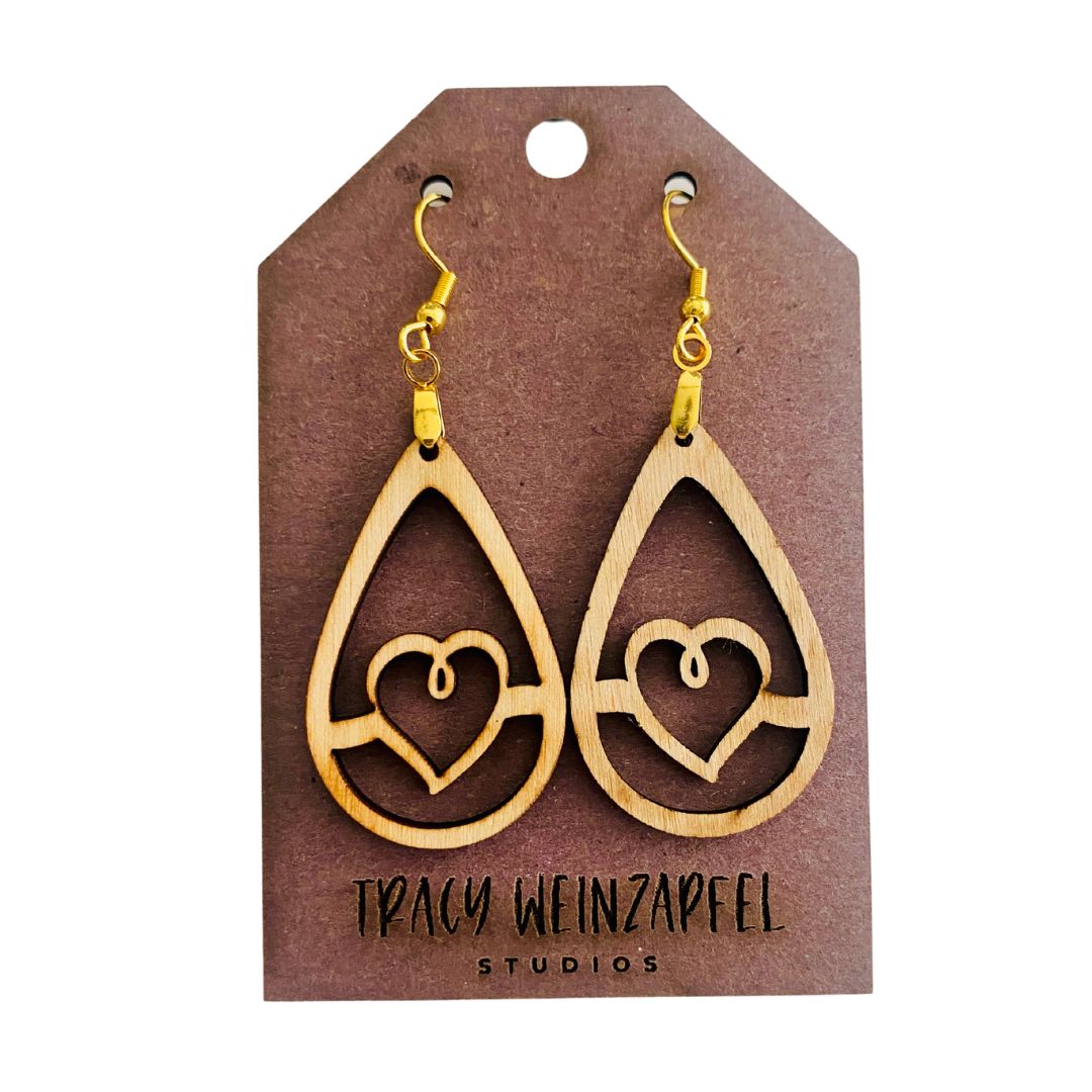 Heart Earrings Set 3 - Unfinished