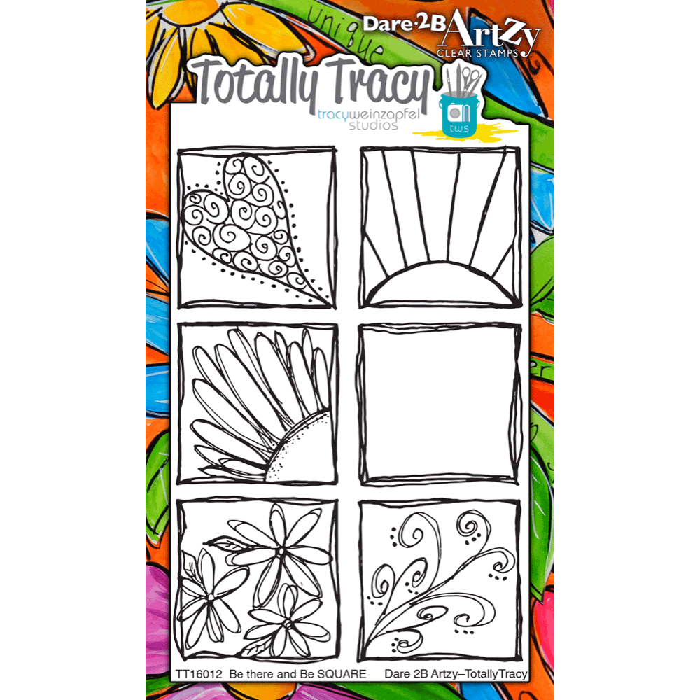 Totally Tracy Acrylic Stamps - Be There or Be Square (TT16012)