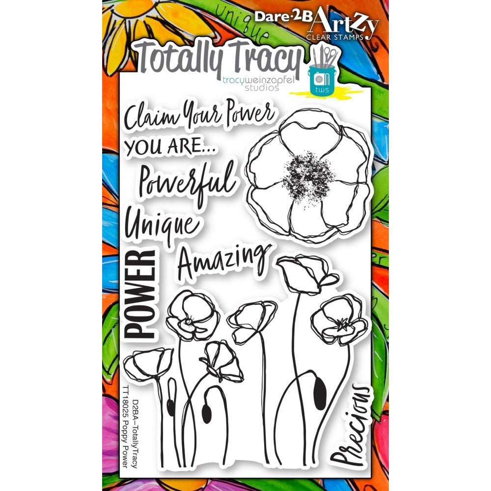 Totally Tracy Acrylic Stamps - Poppy Power (TT18025)