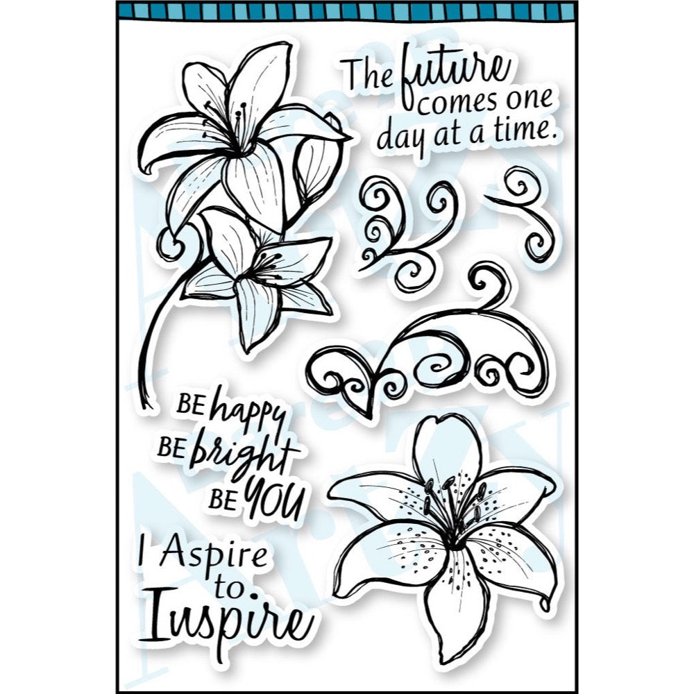 Totally Tracy Acrylic Stamps - Tiger Lillies (TT18024)
