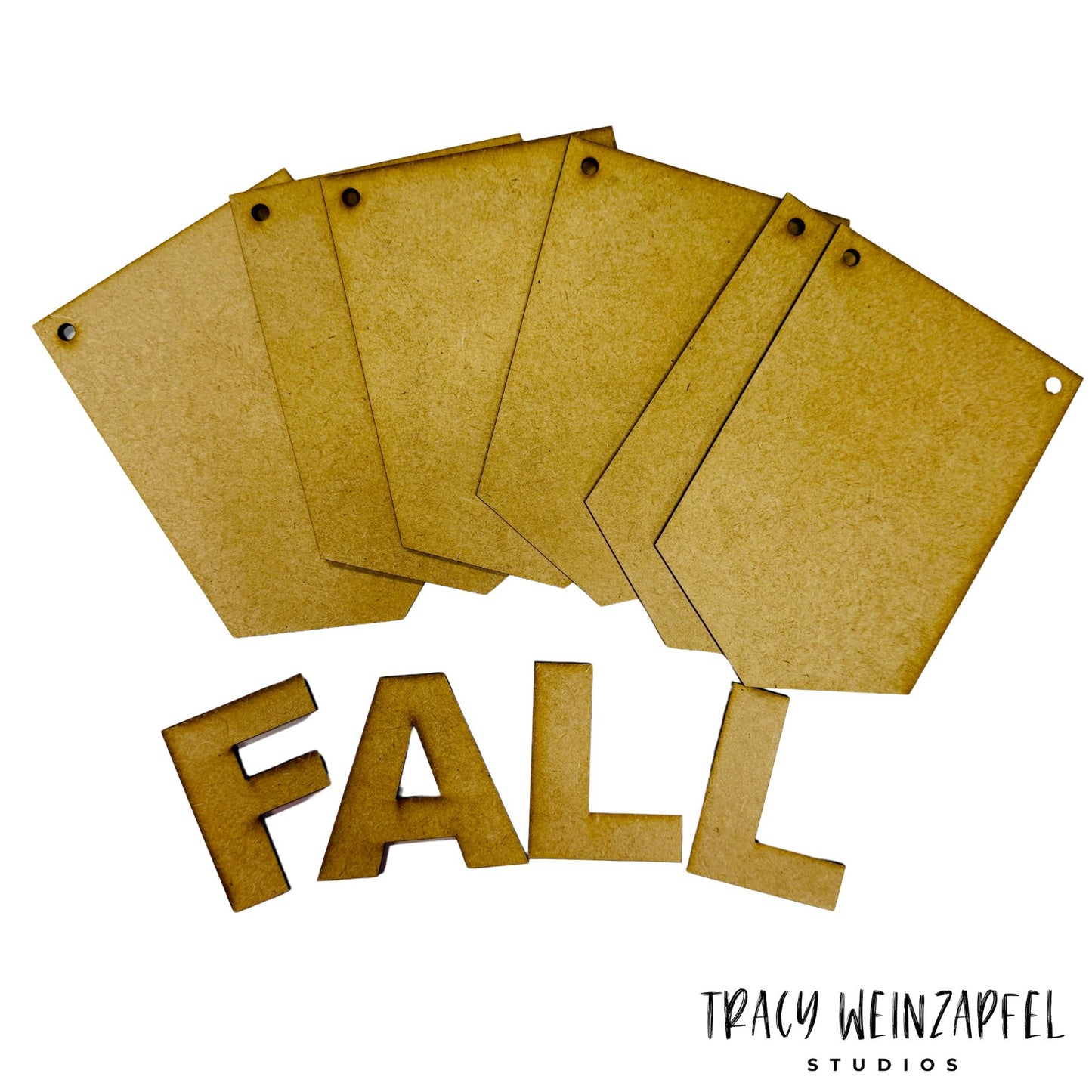 4" X 6" - 1/8" MDF Fall Banner Set