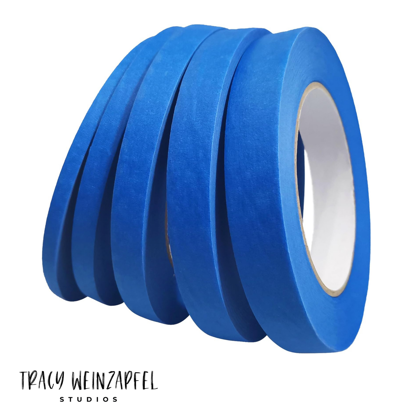 Blue Painter's Tape 1/4" 3/8" 1/2" 5/8" 3/4" x 60 Yard - Multi Size Pack 5 Rolls