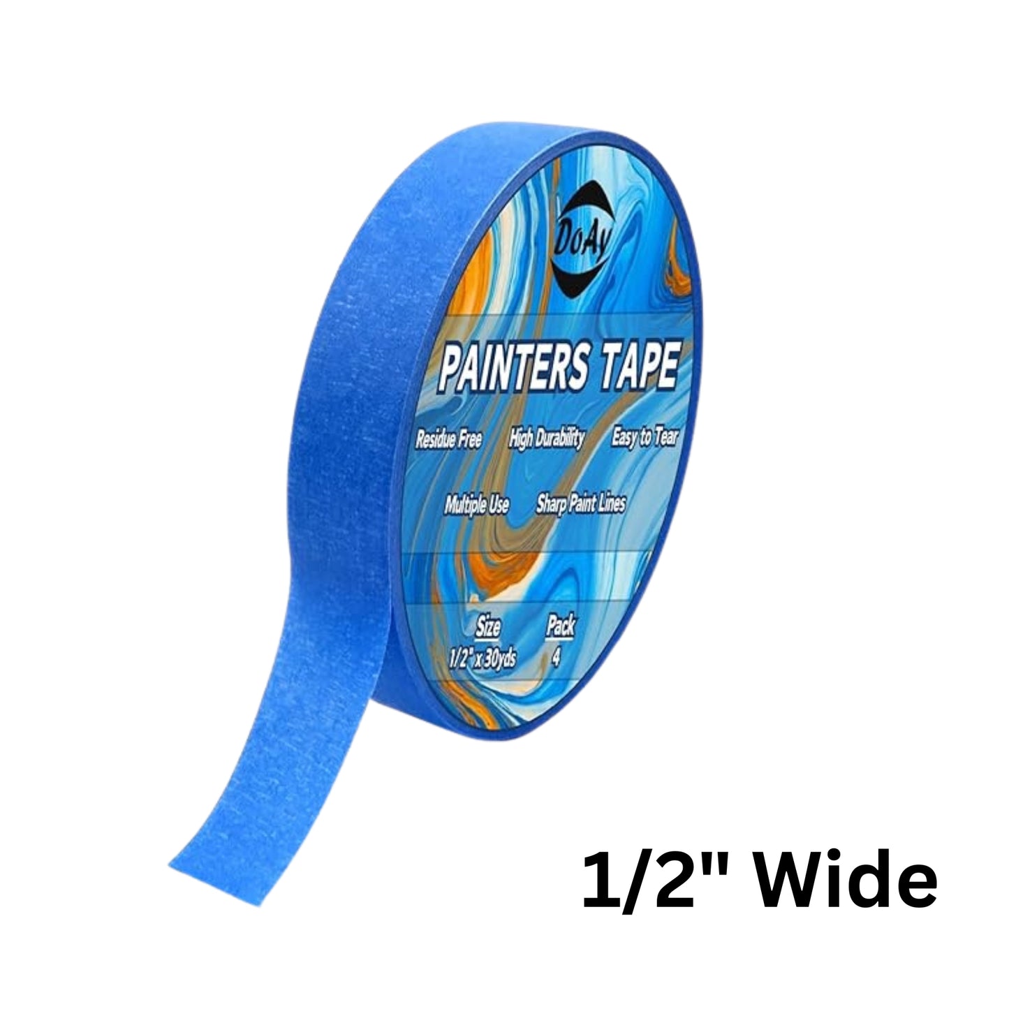 Blue Painter's Tape 1/2 Inches x 30 Yards - 1 Roll