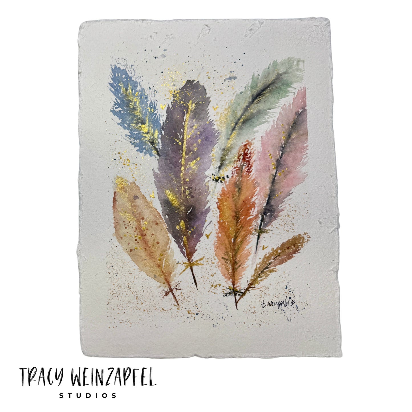 "Golden Feathers" 9 X 12 Watercolor