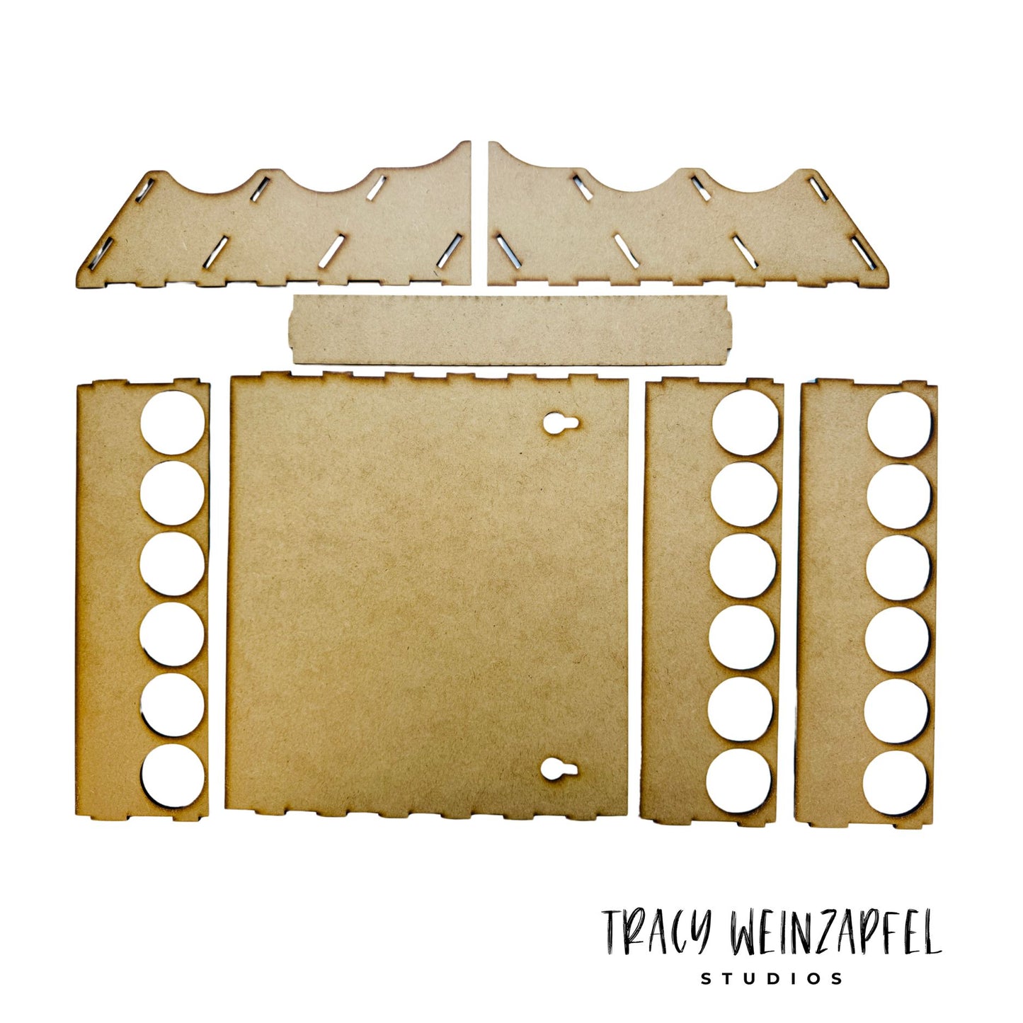 Paint Bottle Holder - 18 Paints MDF Organizer
