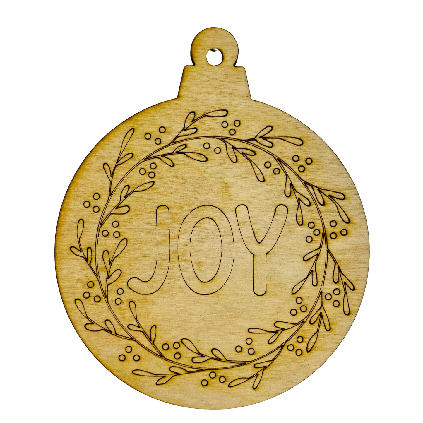 4" Wide 1/8" MDF Wood Ornaments - SET OF 6