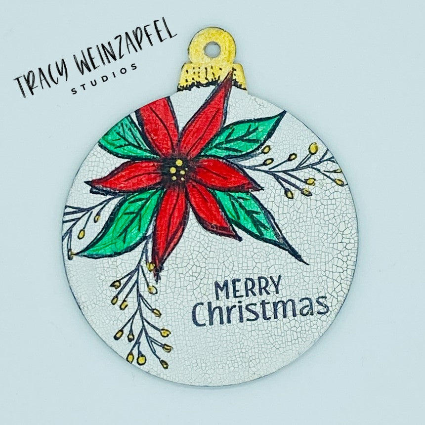 3.5" Wide 1/8" MDF Wood Ornaments - Set of 10