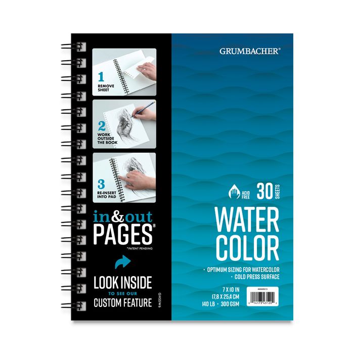 Grumbacher Watercolor Art Journal 7 X 10 - in&out Pages