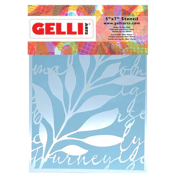 Gelli Arts 5x7 Leaves Script