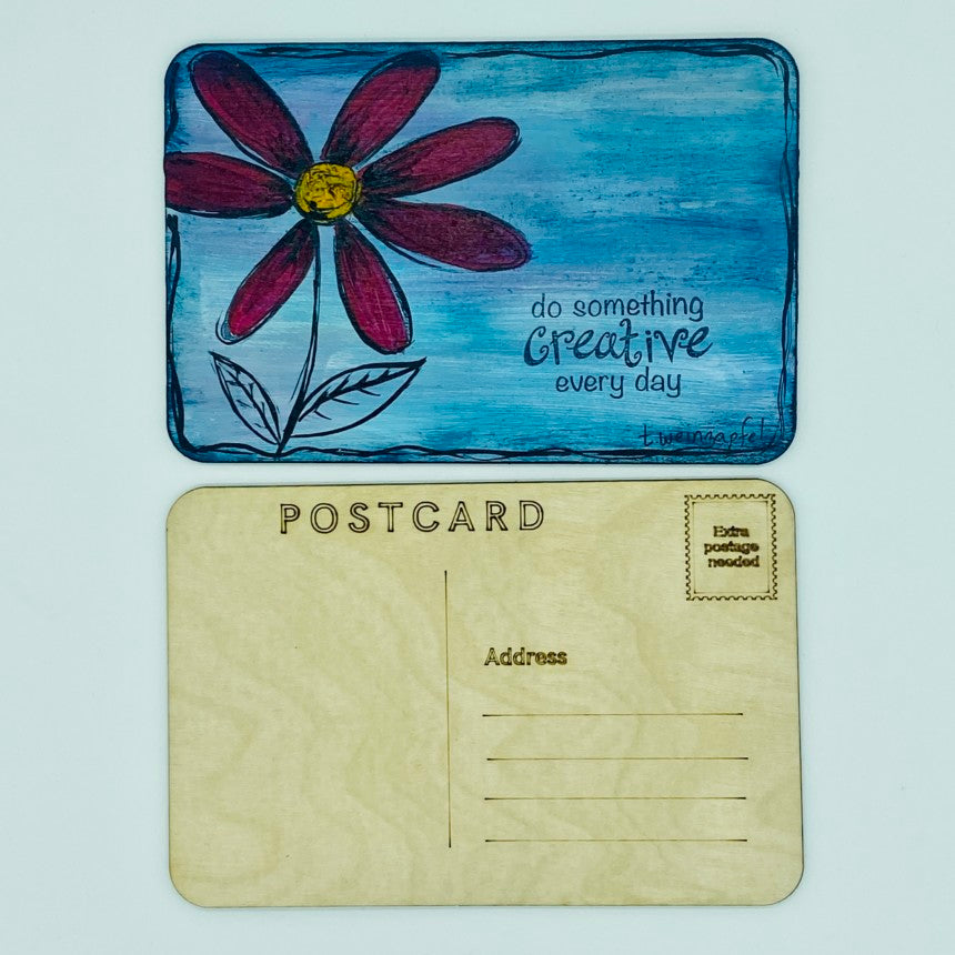 Paint Your Own Wood Postcard