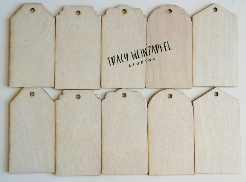 MDF Tags - Set of 10