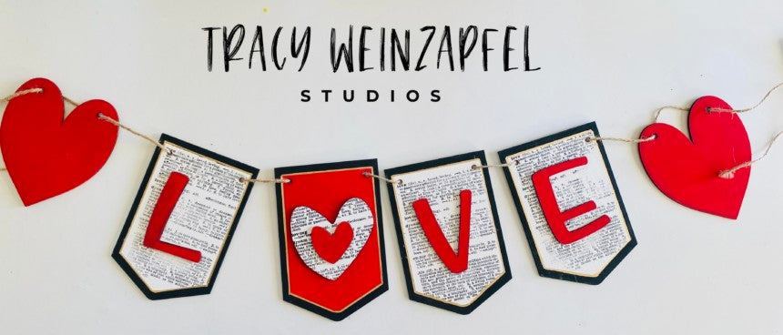 4" X 6" - 1/8" MDF LOVE Banner Set