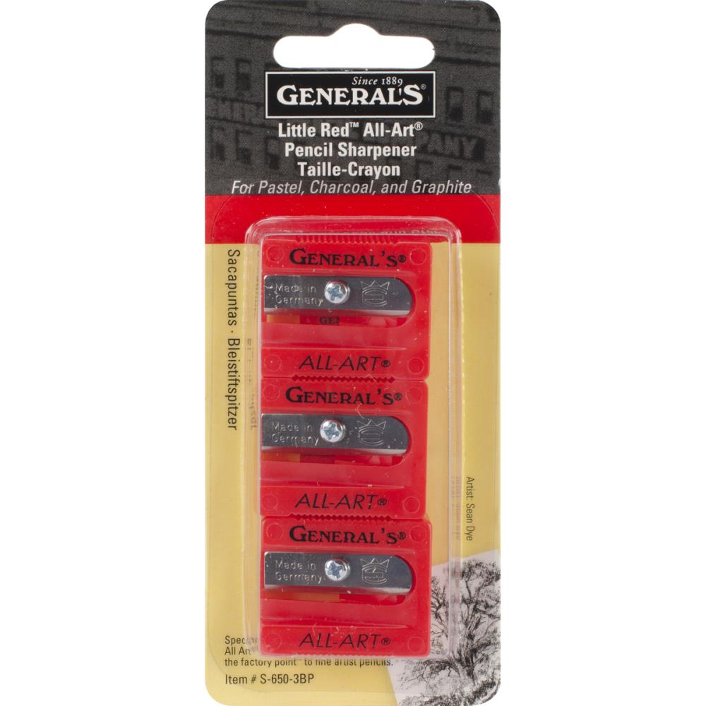 General's Little Red All-Art Pencil Sharpeners 3/Pkg