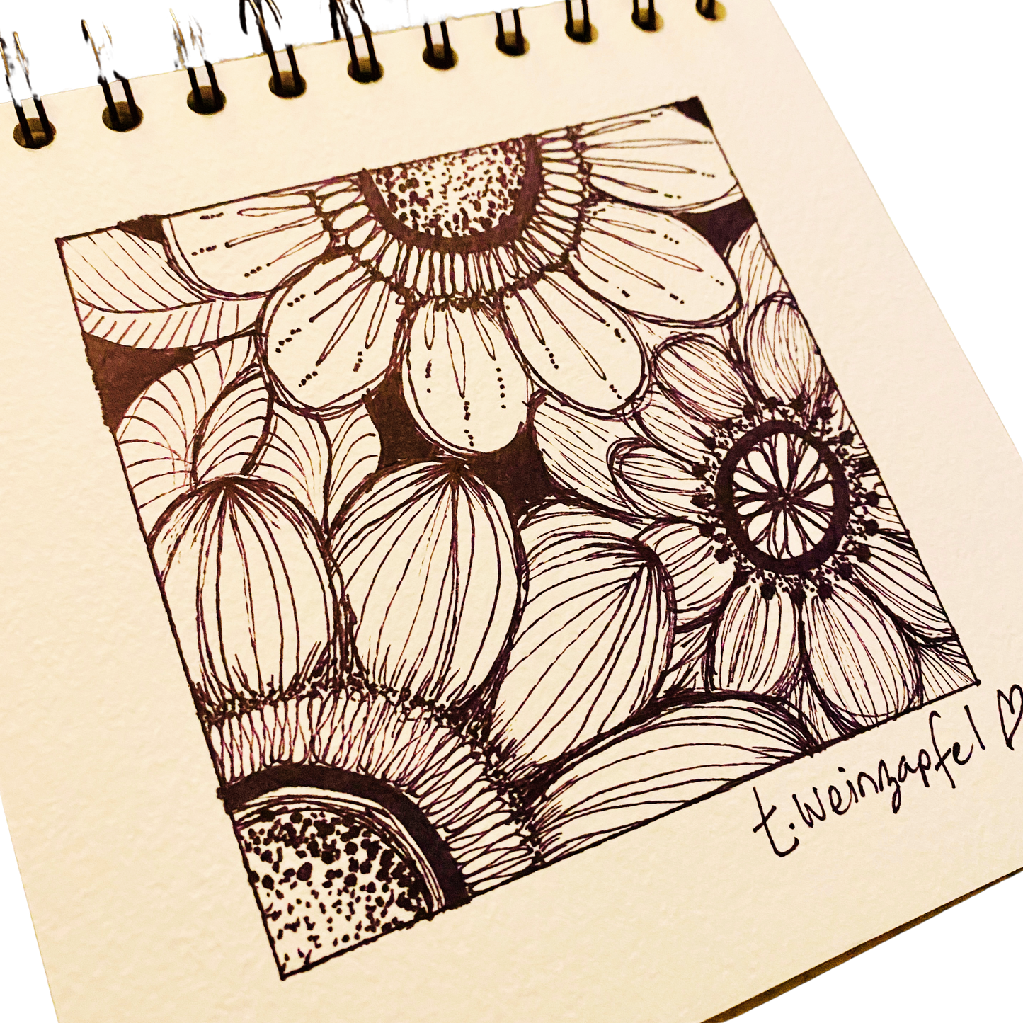Sunflower 6 X 6 Watercolor Art Journal