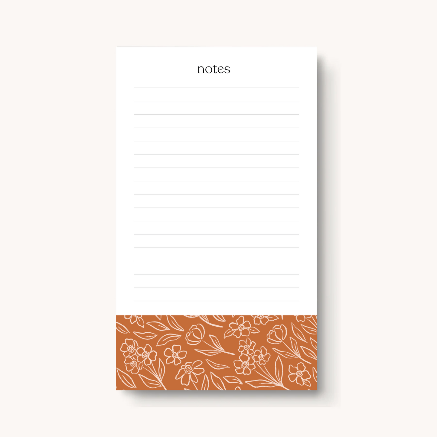 Floral Lined Notepad