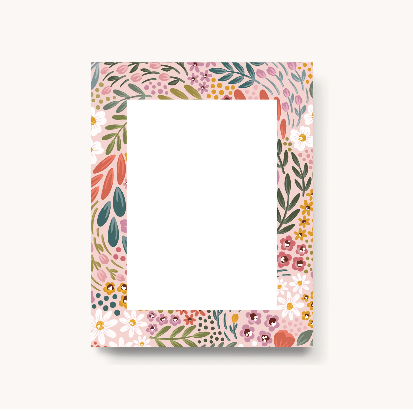 Floral Blank Notepad: Summer Meadows