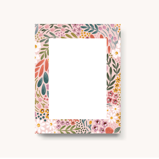 Floral Blank Notepad: Summer Meadows