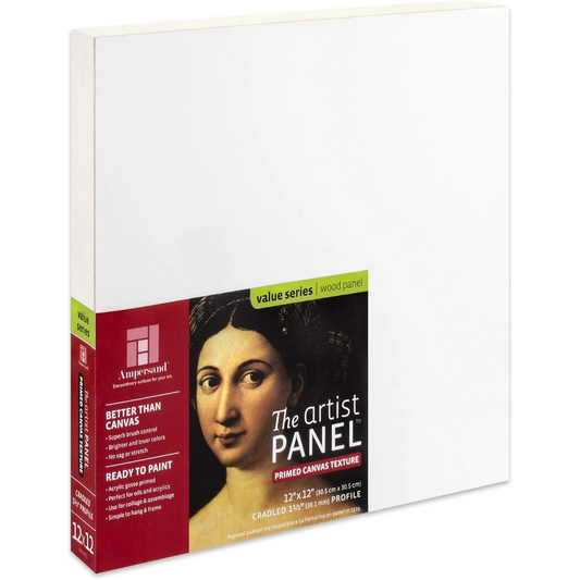 CLEARANCE - 12 X 12 Ampersand Panel Primed - Canvas Texture