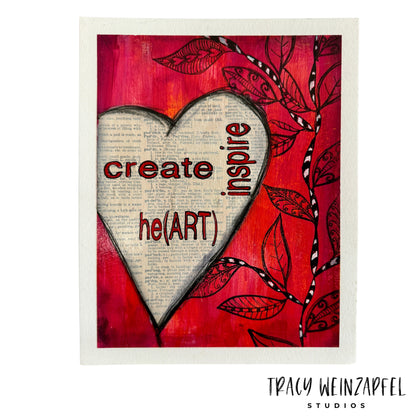 Create Inspire Heart - 8 X1 0 Canva Art Board