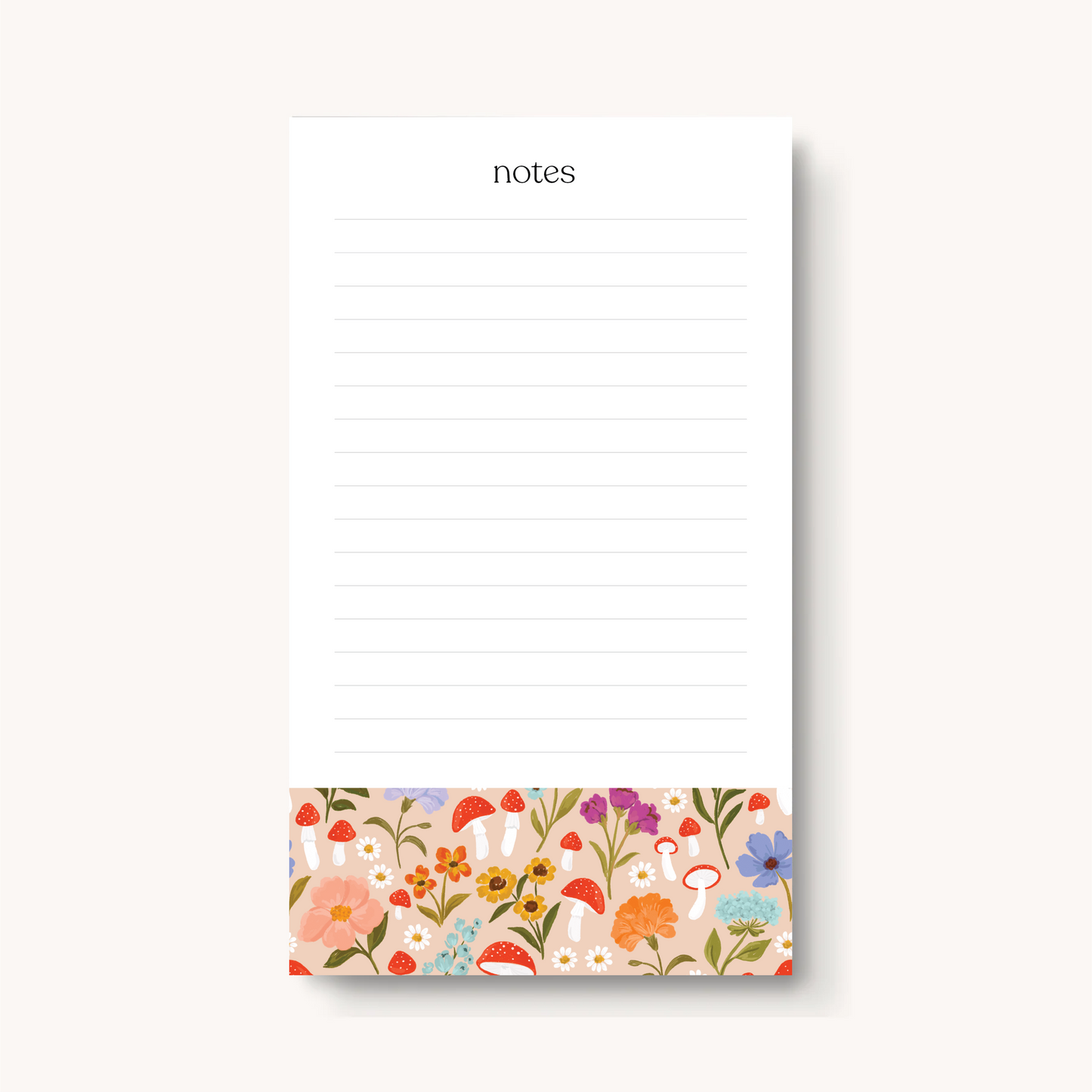 Floral Lined Notepad