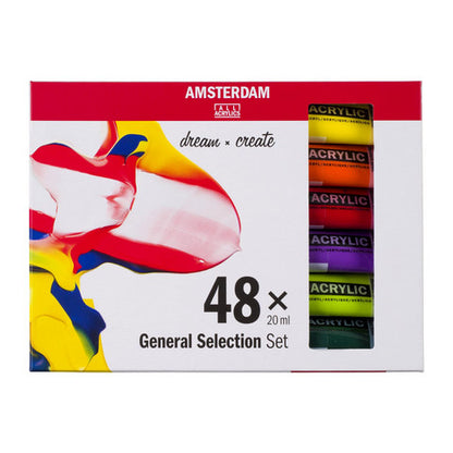 Royal Talens Amsterdam Acrylics Standard Series - 48 X 20 ML General Selection Set