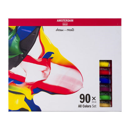 Royal Talens Amsterdam Acrylics Standard Series - 90 X 20 ML All Colors Set